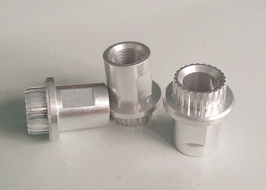 peças de alumínio de gerencio de alumínio do CNC do conector 2A12 6061 com cabeça serrilhada