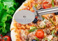 Cortador de aço inoxidável de lustro de lixamento da pizza com enchimento 198 x 67 x 25mm do punho