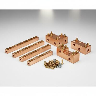 Custom and Standard Copper Earth bar Neutral Terminal Blocks with Screws