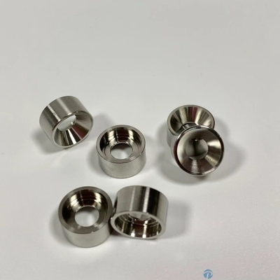 Componentes CNC de precisão virada Anel redondo com flange de raio CNC 17-4PH Peças de aço inoxidável revestidas de níquel