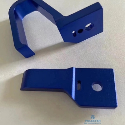 Acessórios para motocicletas Porta espelho Bracket Die Cast CNC Machined Parts Alumínio Azul Anodizado